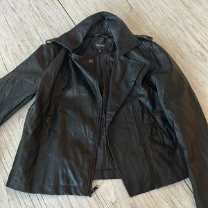 Simply Vera, Vera Wang, imitation leather coat.